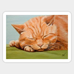 red tabby Cat Sticker